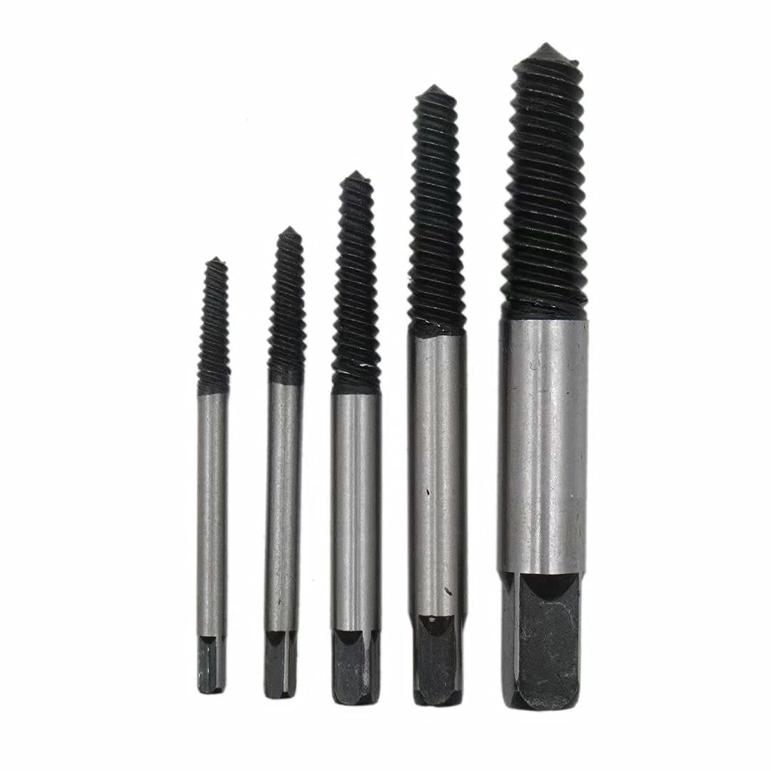 Premium 5-Piece Screw Extractor Set - Easy Out Drill Bits for Broken & Damaged Bolt Removal - USonline911 Replacement Parts | Ideal for Automotive, Plumbing & DIY Repairs