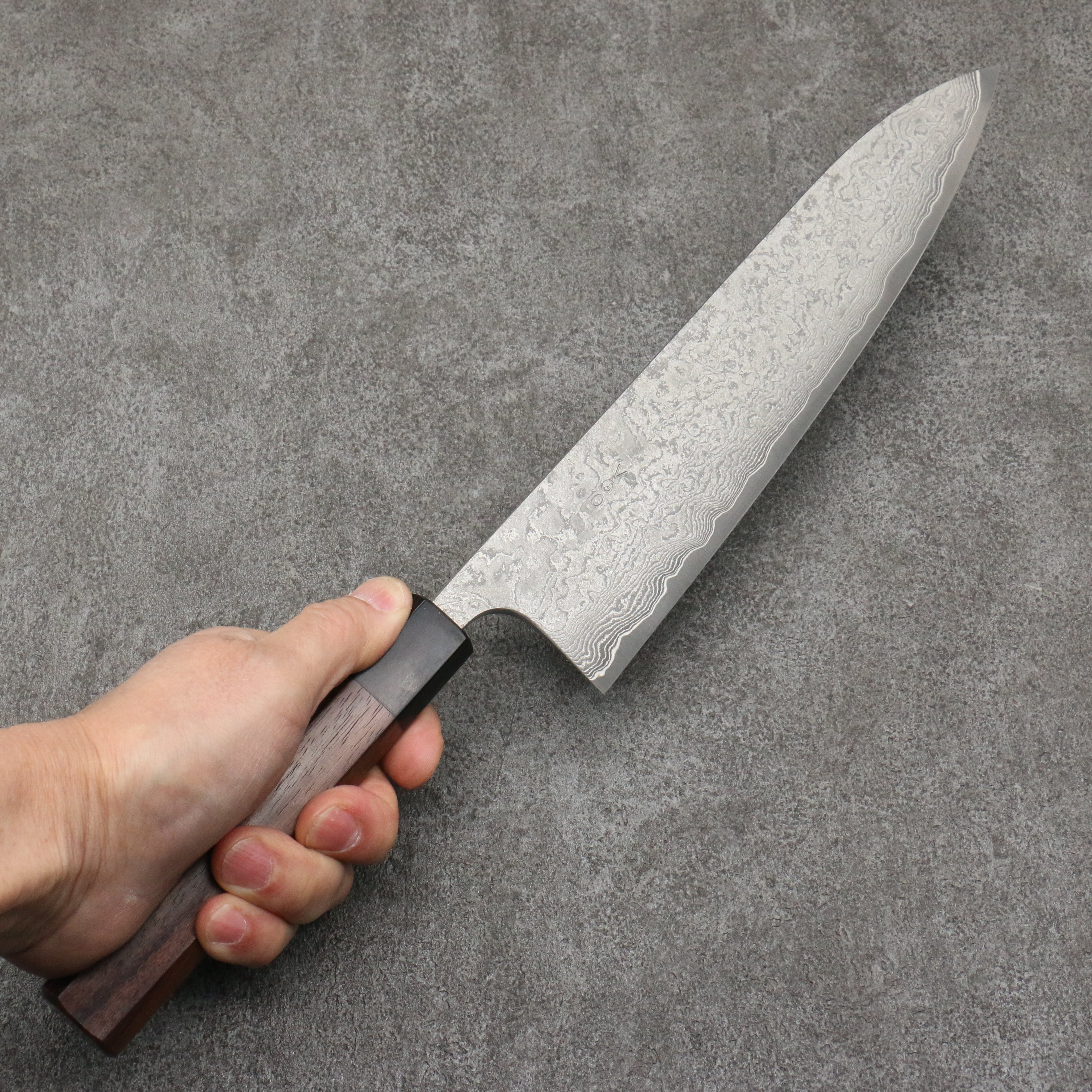 Premium Nao Yamamoto VG10 Black Damascus Gyuto Chef Knife 240mm - Japanese High Carbon Stainless Steel Blade with Shitan Handle - Perfect for Sushi, Meat Slicing & Professional Kitchen Use