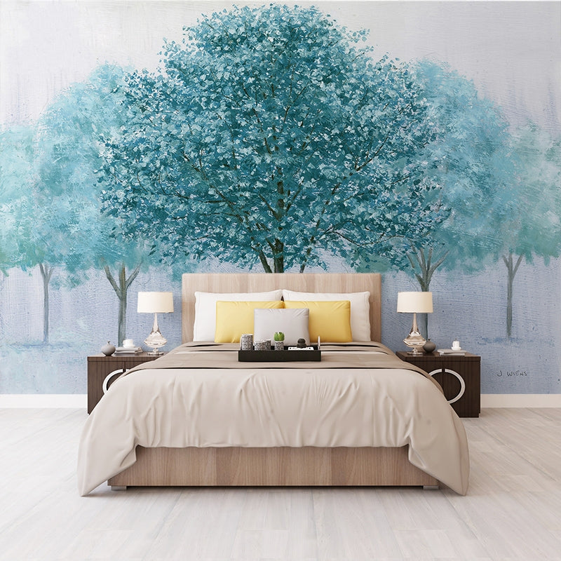 Blue Tranquility Tree Wall Mural - Nature-Inspired Peel and Stick Wallpaper for Bedroom, Nursery & Living Room Decor - Perfect for Home, Office & Commercial Spaces