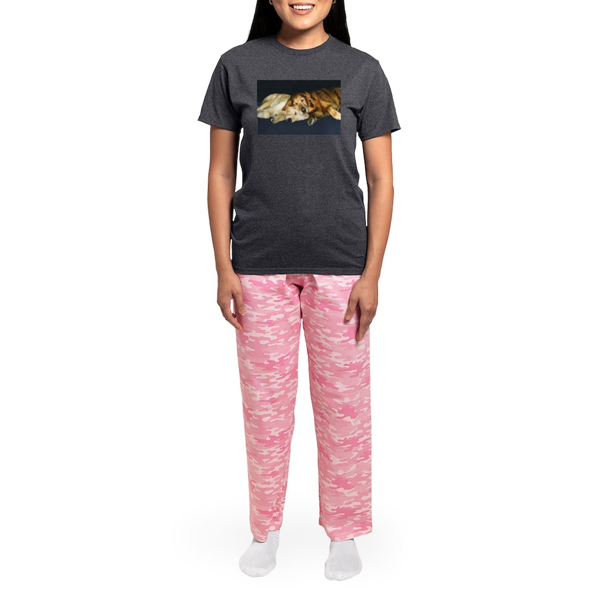 Golden Retriever Lovers Pajama Set for Women - Soft Charcoal Novelty Sleepwear with Old Friends Design | Perfect for Dog Moms, Cozy Nights & Gift Giving