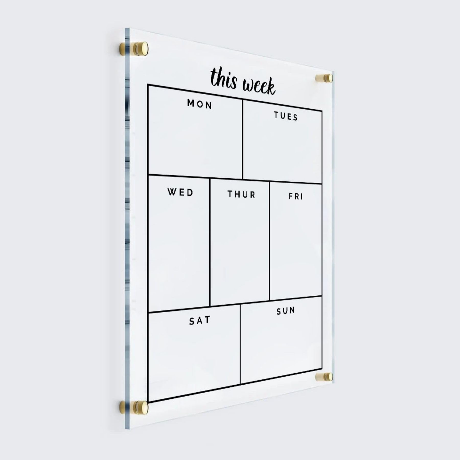 2025 Personalized Acrylic Weekly Calendar - Custom Dry Erase Board Planner for Home & Office | Perfect Housewarming Gift & Work Organization Tool