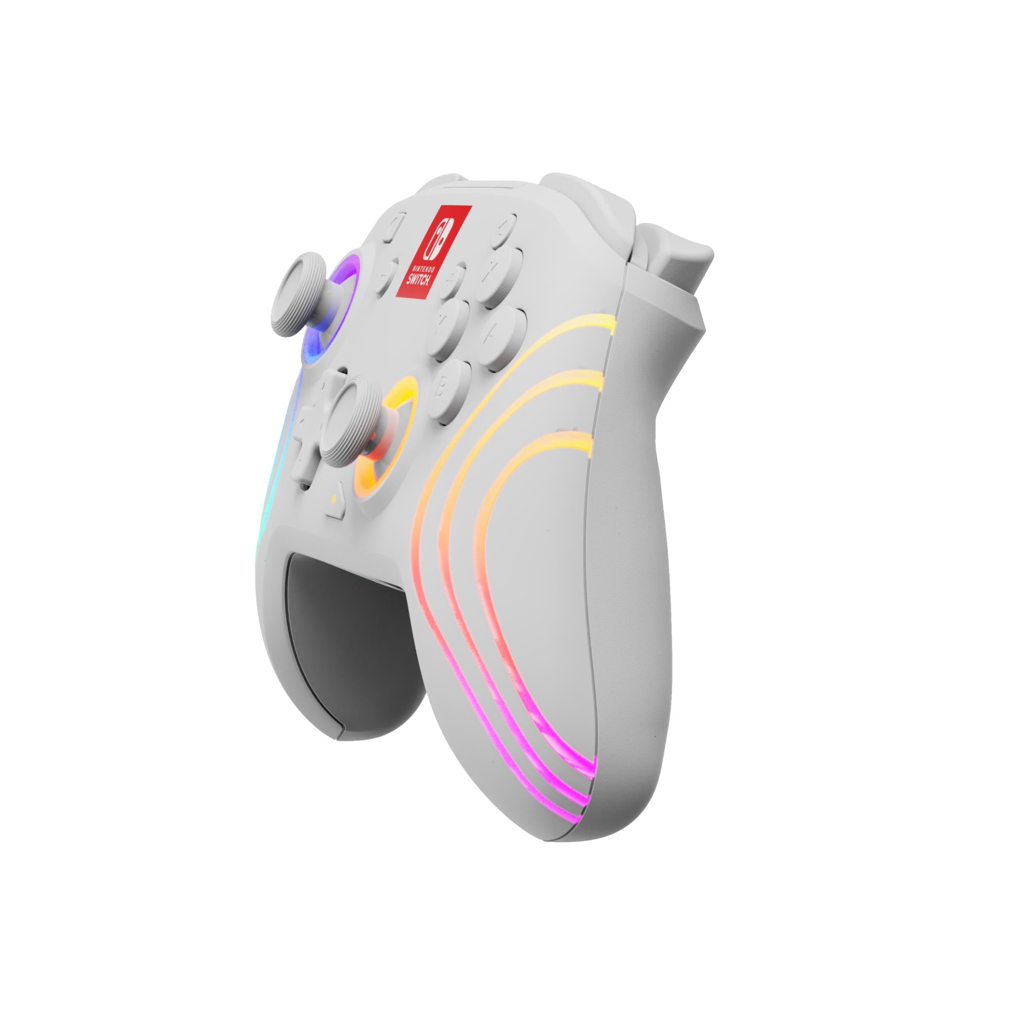 Afterglow Wave Wireless Controller for Nintendo Switch - White | Ergonomic Design, Motion Controls, HD Rumble | Perfect for Gaming at Home or On-the-Go