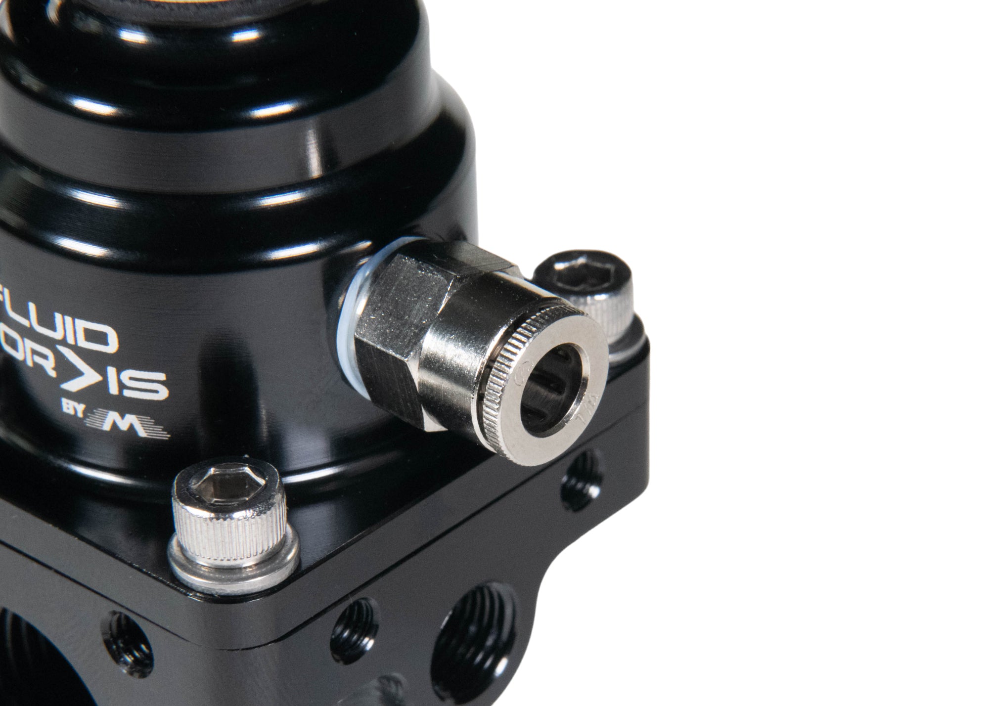 Fluidworks 1-10 GPM Fuel Pressure Regulator 35-70 PSI with 90 Degree Fittings - Ideal for Automotive Fuel Systems, Marine Engines & Industrial Applications