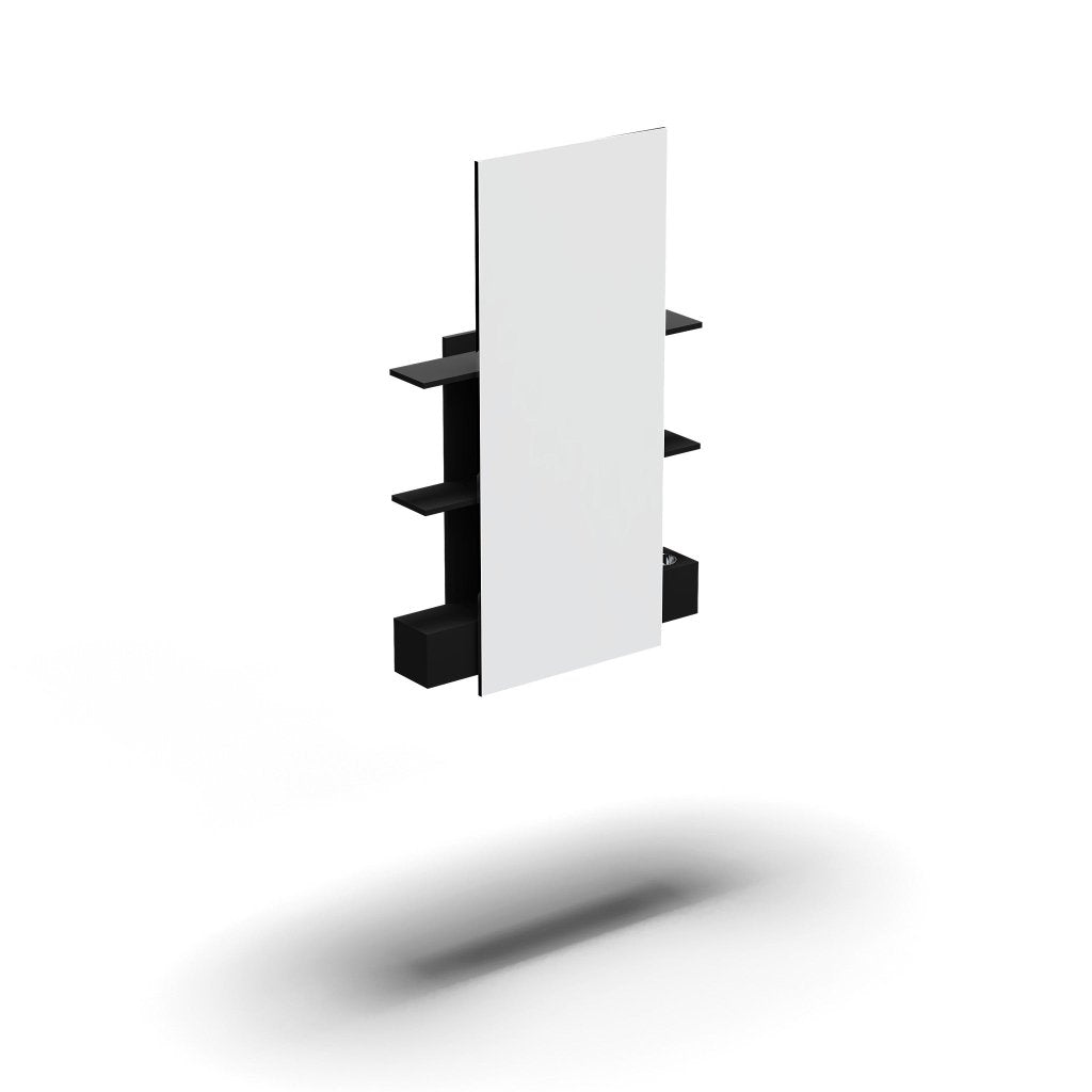 Lanvain Nola Salon Mirror Station - Wall Mounted Vanity Mirror with LED Lights for Professional & Home Salon Use - Perfect for Makeup, Hair Styling & Skincare