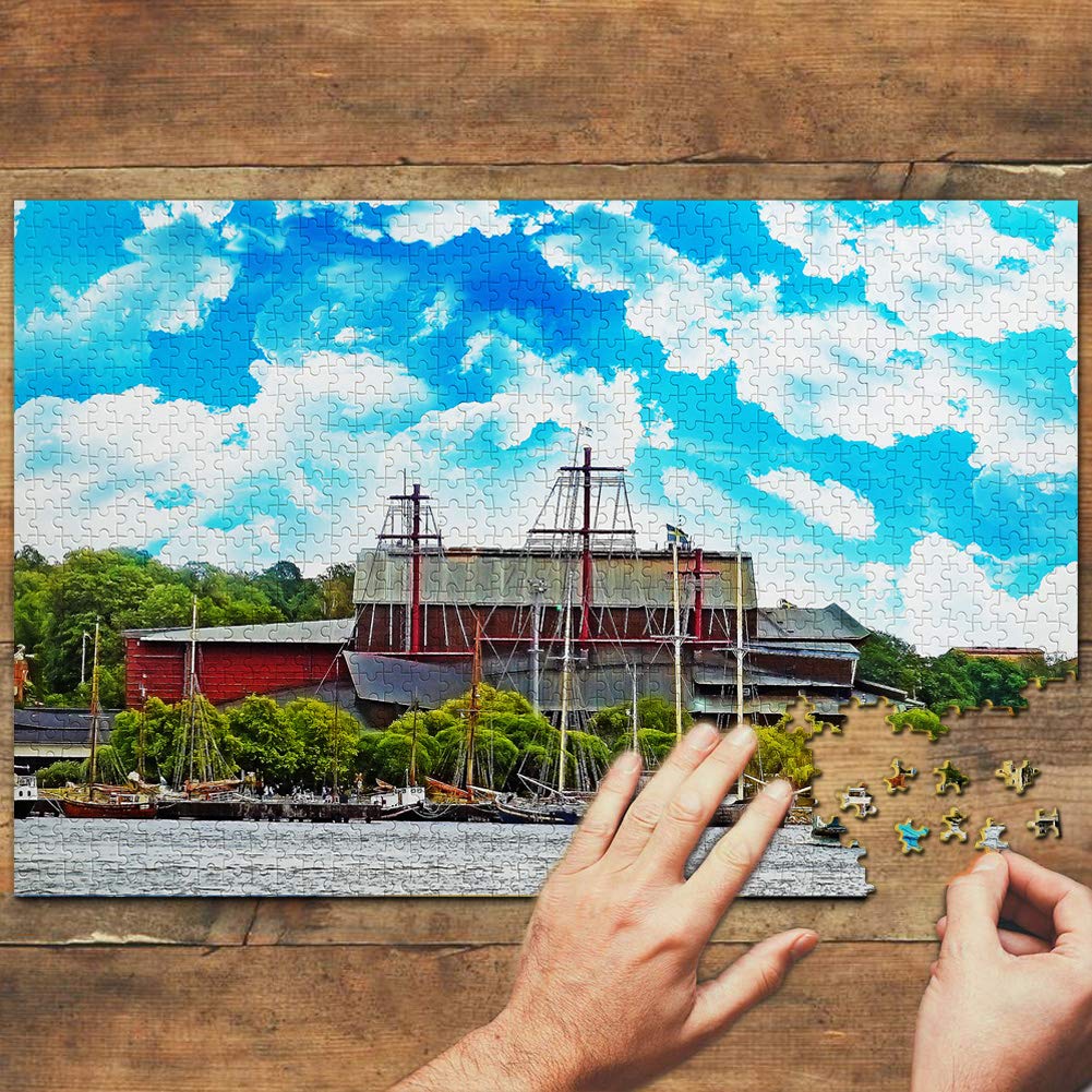 1000-Piece Sweden Vasa Museum Stockholm Wooden Jigsaw Puzzle – Perfect for Travel Souvenirs, Home Decor & Family Game Night