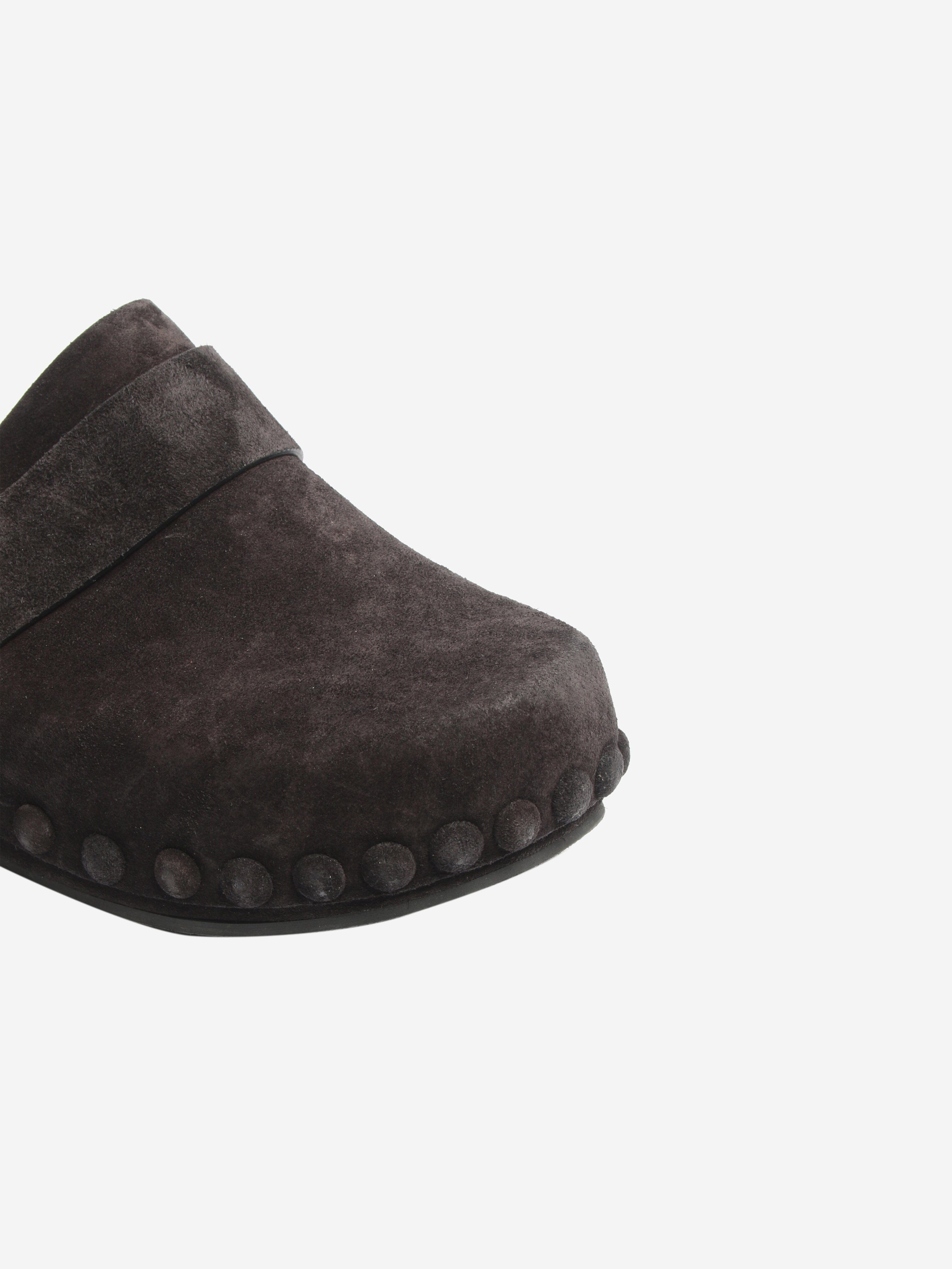 Black Suede Clogs Women's Comfortable Slip-On Shoes - EU Size 41 (US Women's 10) - Perfect for Home, Garden & Casual Outings