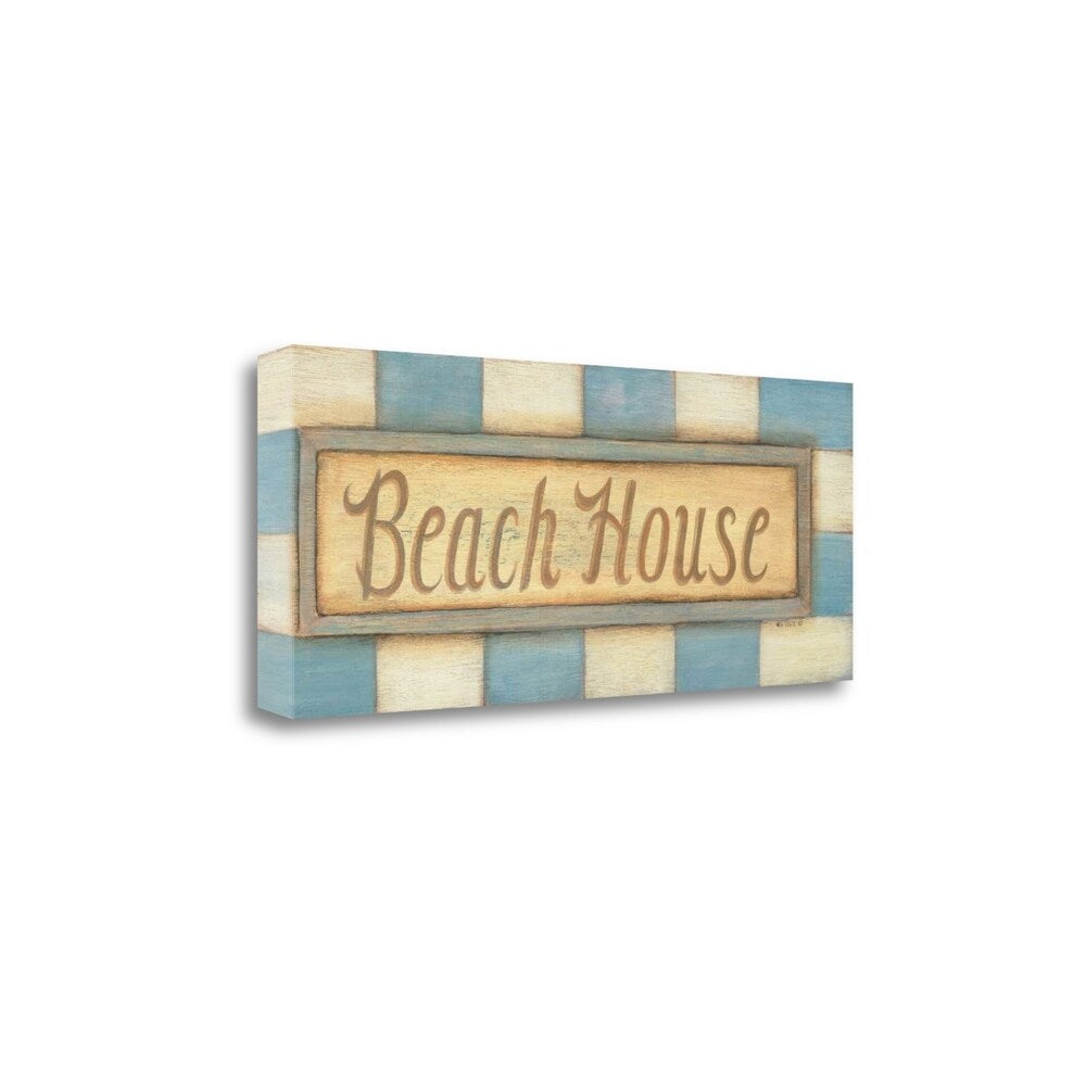 Beach House By Kim Lewis - Premium Giclee Art Print on Gallery Wrapped Canvas, Ready to Hang Wall Decor - Perfect for Living Room, Bedroom or Beach House Interior Design