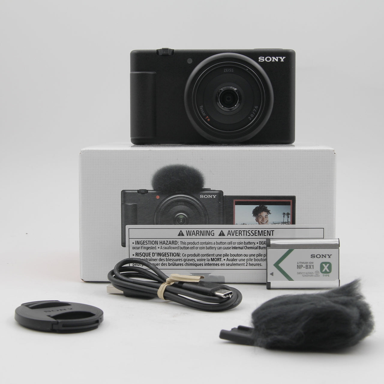Open Box Excellent Condition Sony ZV-1F Vlogging Camera (Black) - Perfect for YouTube, Travel & Content Creation
