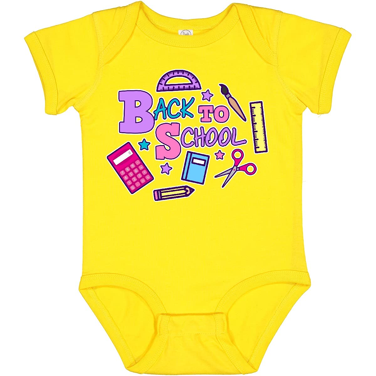 Inktastic Back to School Baby Bodysuit - Cute School Supplies Design for Infants & Toddlers - Perfect for First Day of School, Photo Shoots & Daycare Outfits