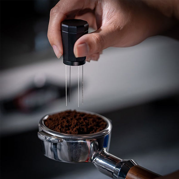 Premium Needle Coffee Distributor Tool - Perfect for Espresso Puck Preparation & Barista-Level Coffee Grounds Leveling - Ideal for Home & Professional Coffee Brewing