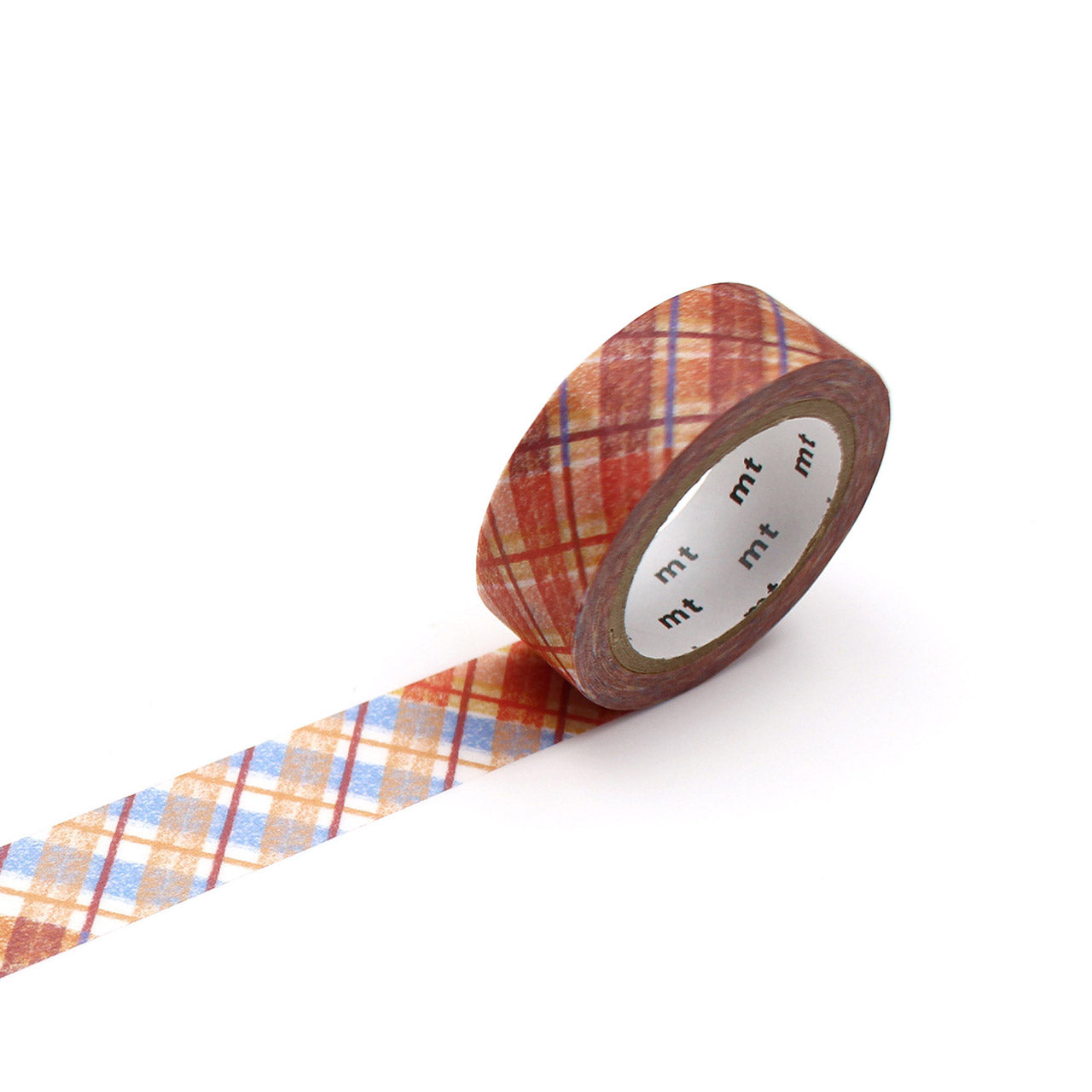 Colorful Crayon Check Washi Tape - Decorative Japanese Paper Tape for Scrapbooking, Journaling, DIY Crafts & Gift Wrapping - Single Roll