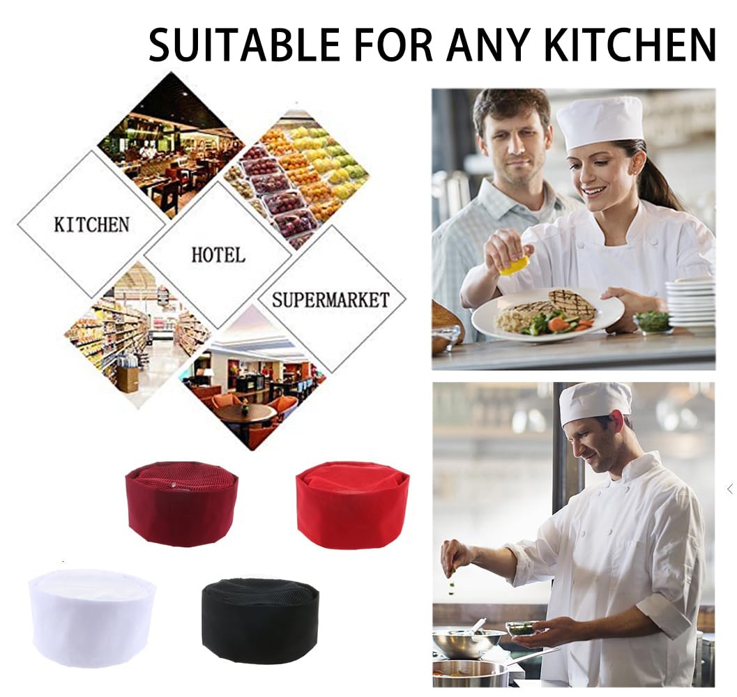 Custom Personalized Chef Hat for Bakers & Cooks - Breathable Mesh Top Kitchen Cap - Perfect for Baking, Cooking & Culinary Arts