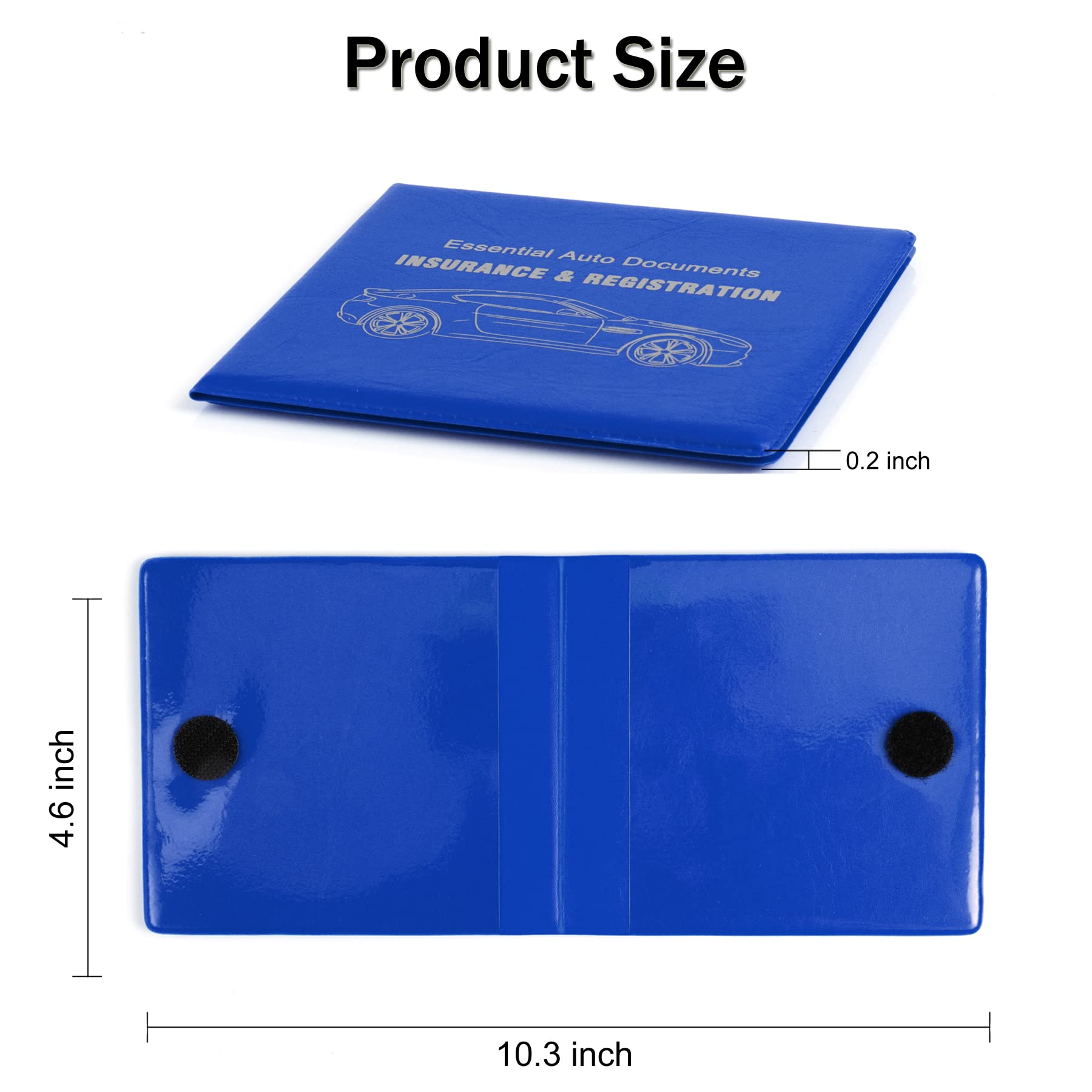 UYYE 2 Pack Car Registration & Insurance Card Holder - Durable Vehicle Glove Box Organizer for Documents, Cards, and License - Perfect for Car Interior Accessories and Road Trip Essentials