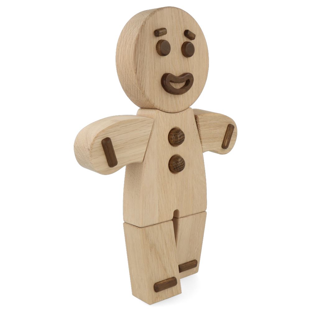 Natural Oak Gingerbread Man Cookie Cutter - Large Size for Holiday Baking, Christmas Decor, and DIY Crafts