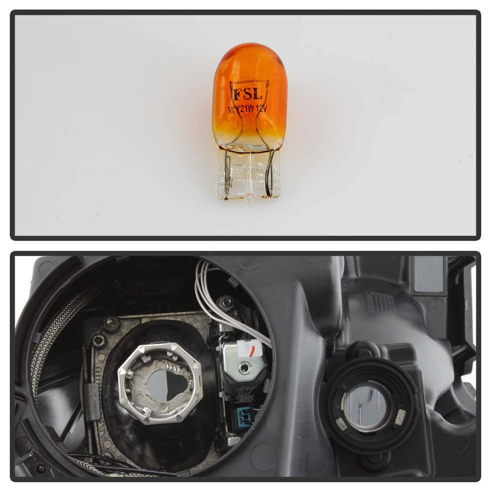 HID AFS Headlights for Cadillac XTS 2013-2015 - OEM Style Replacement Headlights with Chrome Housing & Clear Lens - Perfect for Night Driving & Enhanced Visibility