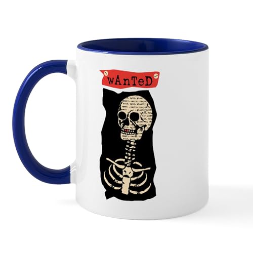 White/Navy Inside - Skeleton Mug