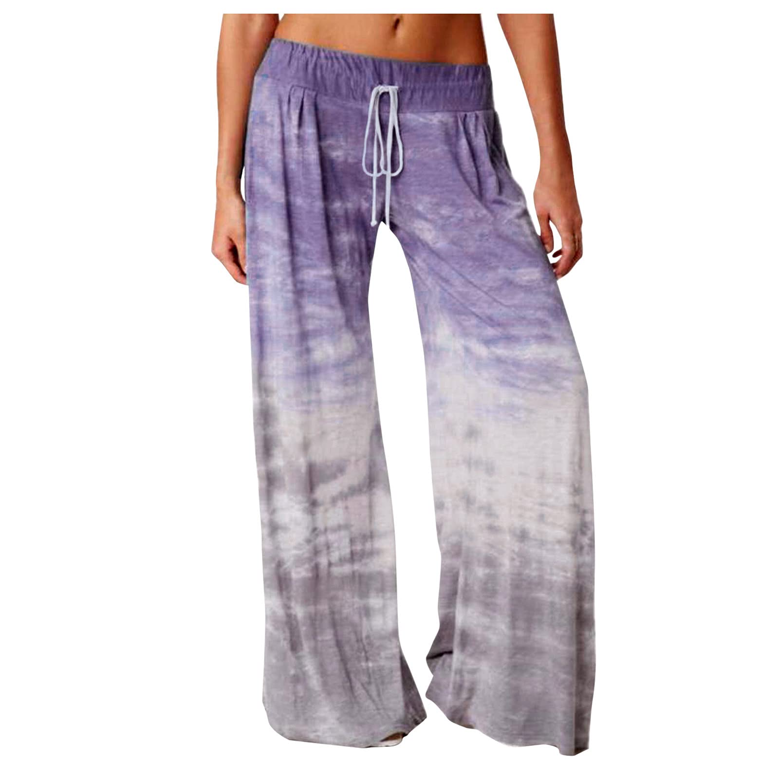 Tie-Dye Gradient Loose Yoga Pants for Women & Men - Wide Leg Printed Casual Sport Pants with Pockets | Perfect for Yoga, Workout, Lounge & Streetwear Fashion