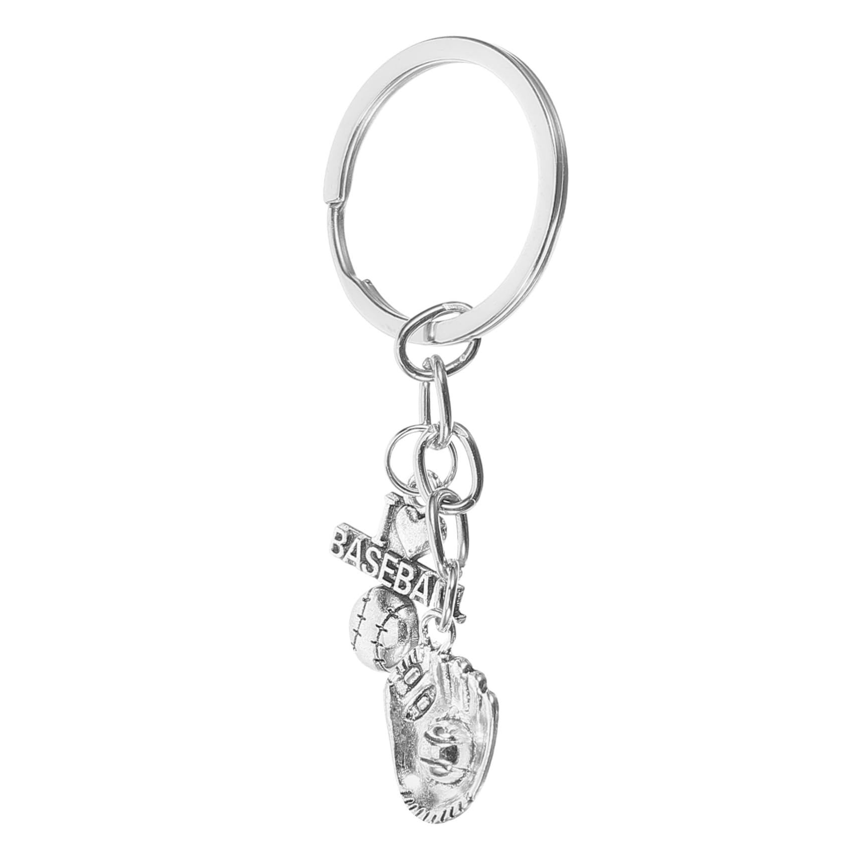 5pcs Baseball Keychain Set - Sports Key Rings for Women, Baseball Decor Bag Keychain, Backpack Pendant Keychains | Perfect for Baseball Fans, Sports Enthusiasts & Gift Giving