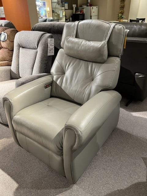 Premium Canadian Leather Zero Gravity Recliner with Heating & Adjustable Headrest - Perfect for Home Theater, Living Room Relaxation & Pain Relief Therapy