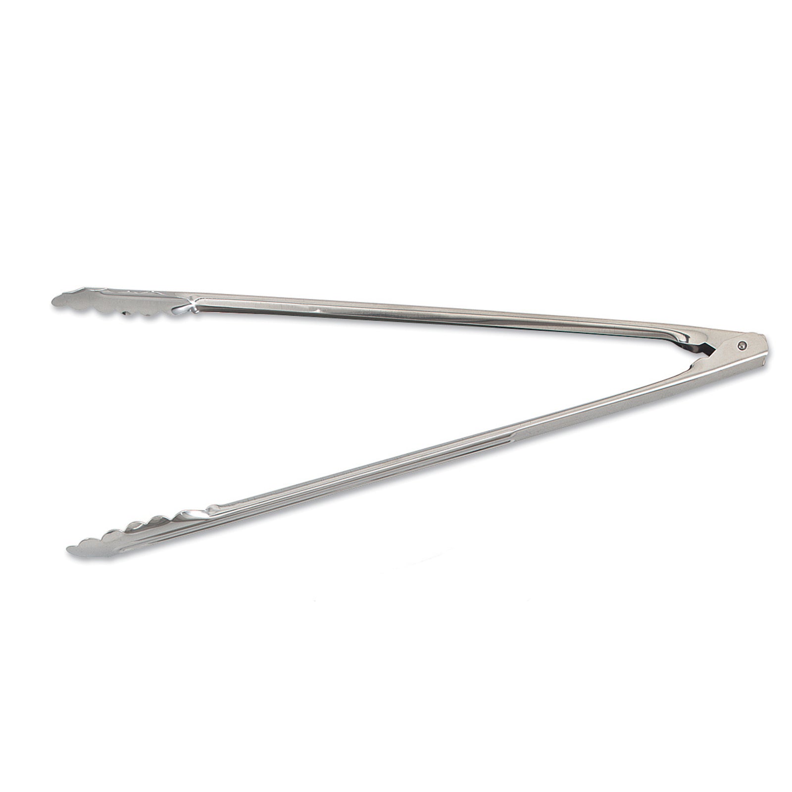 Browne 16-Inch Stainless Steel Utility Tongs - Heavy Duty Kitchen Cooking Tongs for Grilling, BBQ, Serving, and Salad Tossing