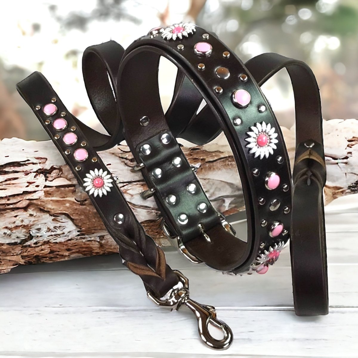 Premium Genuine Leather Dog Collar - Kalina Collection | Adjustable & Durable Pet Collar for Small Medium Large Dogs | Perfect for Daily Walks, Training & Outdoor Adventures