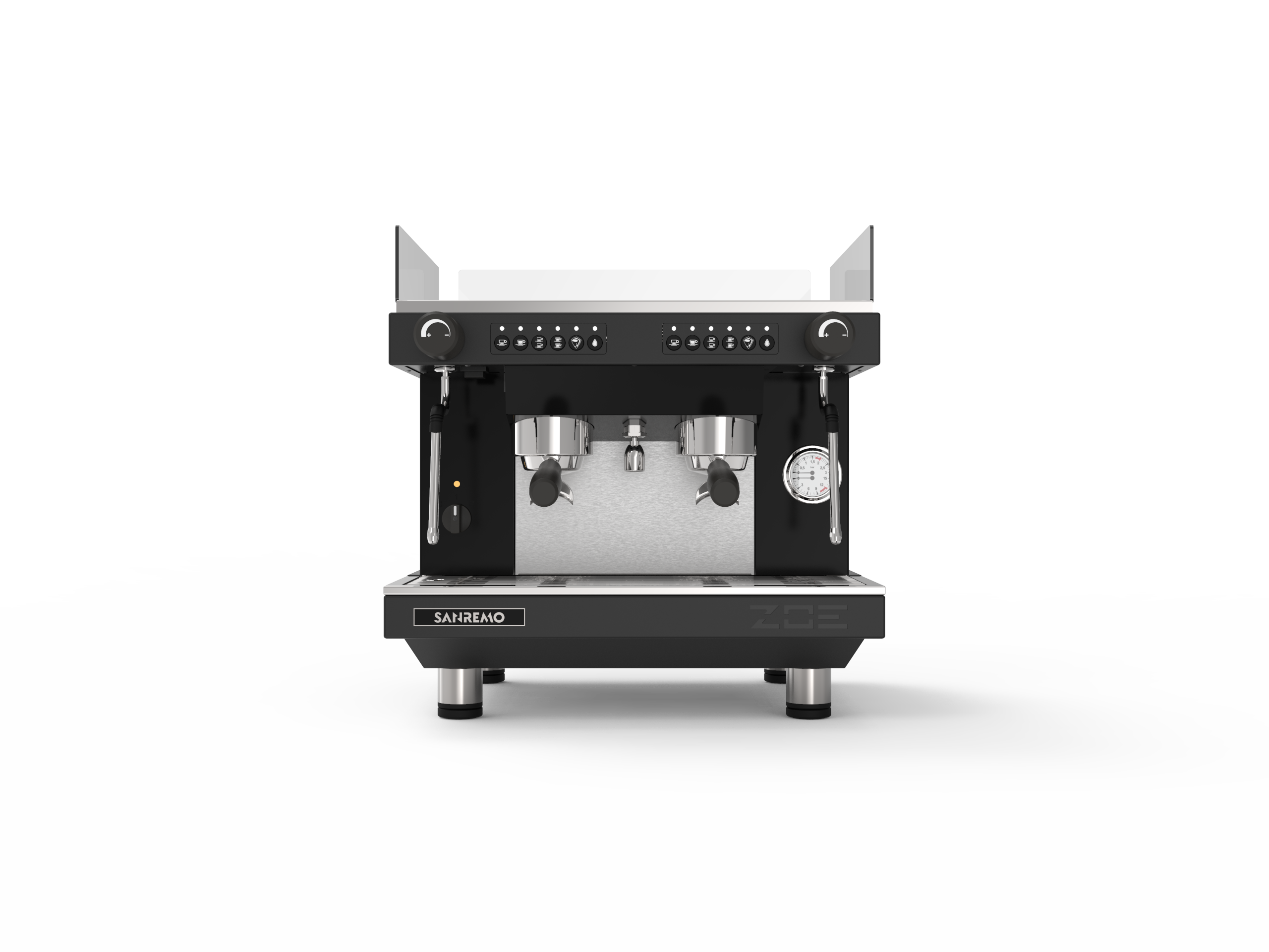 Sanremo ZOE Compact 2-Group Espresso Machine - Black | Professional Coffee Bar & Home Cafe Use