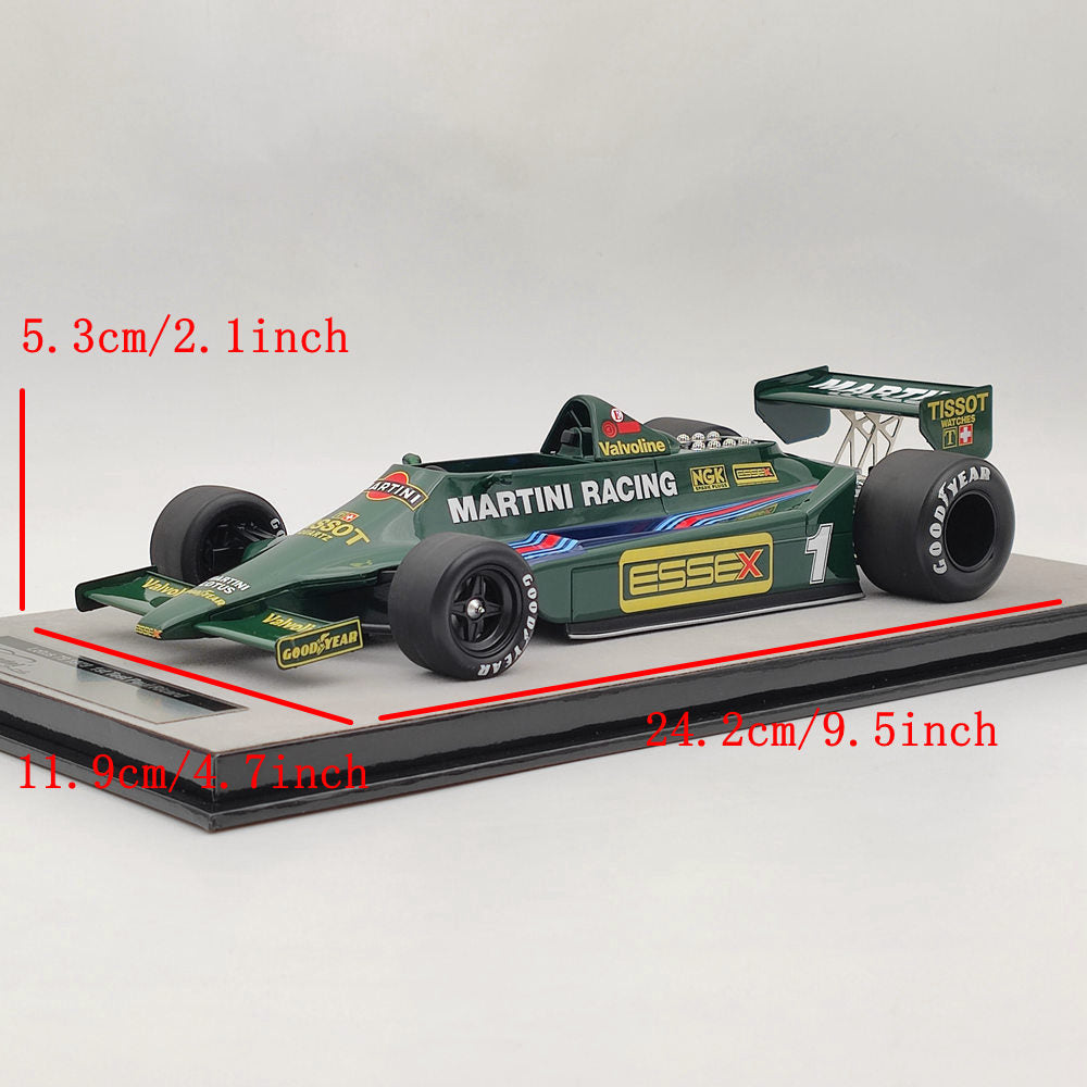 1/18 Scale Tecno Mythos Series Lotus 79 1979 First Test Paul Ricard TM18 287D Resin Model Car - Collectible Racing Car Display for Home Office & Gift for Motorsport Fans