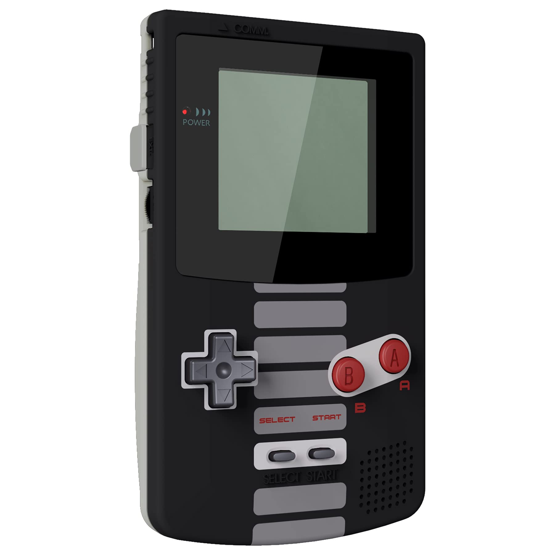 eXtremeRate Replacement Shell with Buttons for GBC Gameboy Color - Compatible with GBC OSD IPS, Regular IPS & Standard LCD (Console & IPS Screen Not Included) - Classic NES Style - Perfect for Gaming Enthusiasts & Retro Console Modding