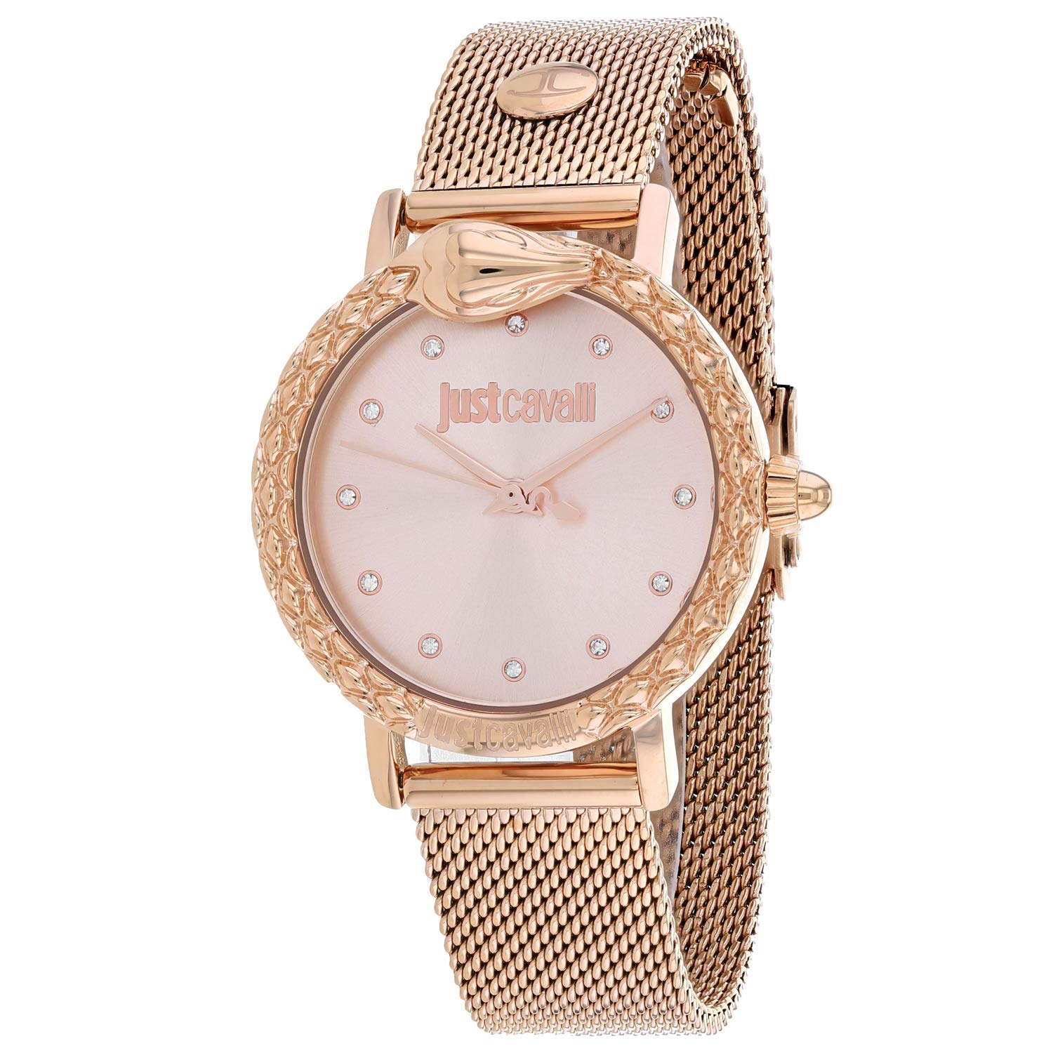 Just Cavalli Fashion Animal Print Ladies Quartz Watch with 3 Hands - Stylish Accessory for Women's Casual & Evening Wear