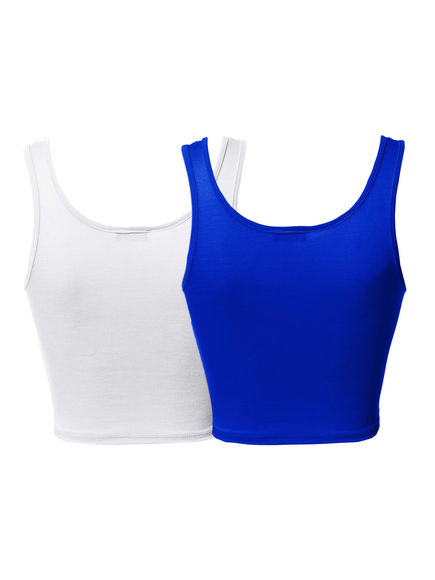 Emma Women's Junior Sleeveless Crop Tank Top - Soft Basic Solid Tee for Casual Wear, Summer Outfits, Layering & Gym