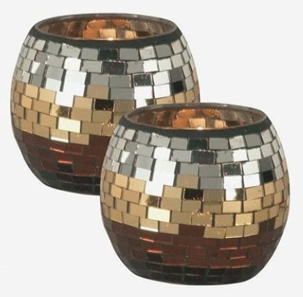 REDODECO 7200Pcs Self-Adhesive Square Mirror Mosaic Tiles - Disco Ball & DIY Craft Glass Tiles in Gold (15 Sheets) for Home Decor, Wall Art, and Party Decoration