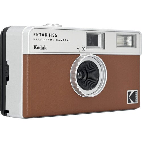Kodak Ektar H35 Half Frame 35mm Film Camera - Vintage Style Reusable 35mm Film Camera with Built-in Flash (Brown) - Perfect for Travel, Street Photography & Retro Film Enthusiasts