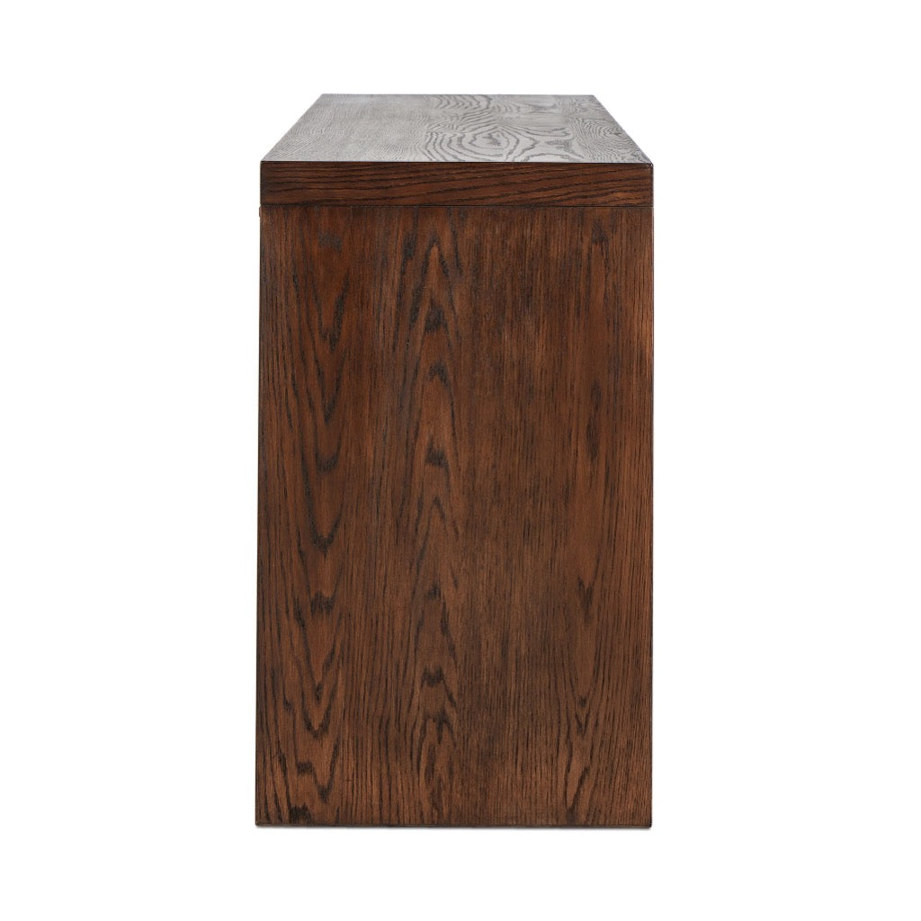 Torrington Sideboard - Modern Umber Oak Veneer Buffet Cabinet for Dining Room Storage | Stylish & Functional Furniture for Home Decor