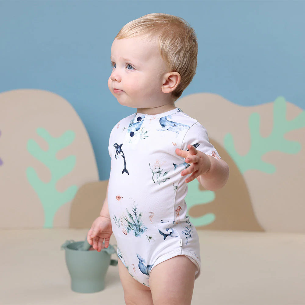 Organic Cotton Short Sleeve Baby Bodysuit - Snuggle Hunny | Soft & Breathable Infant Onesie | Perfect for Playtime, Daycare & Family Outings