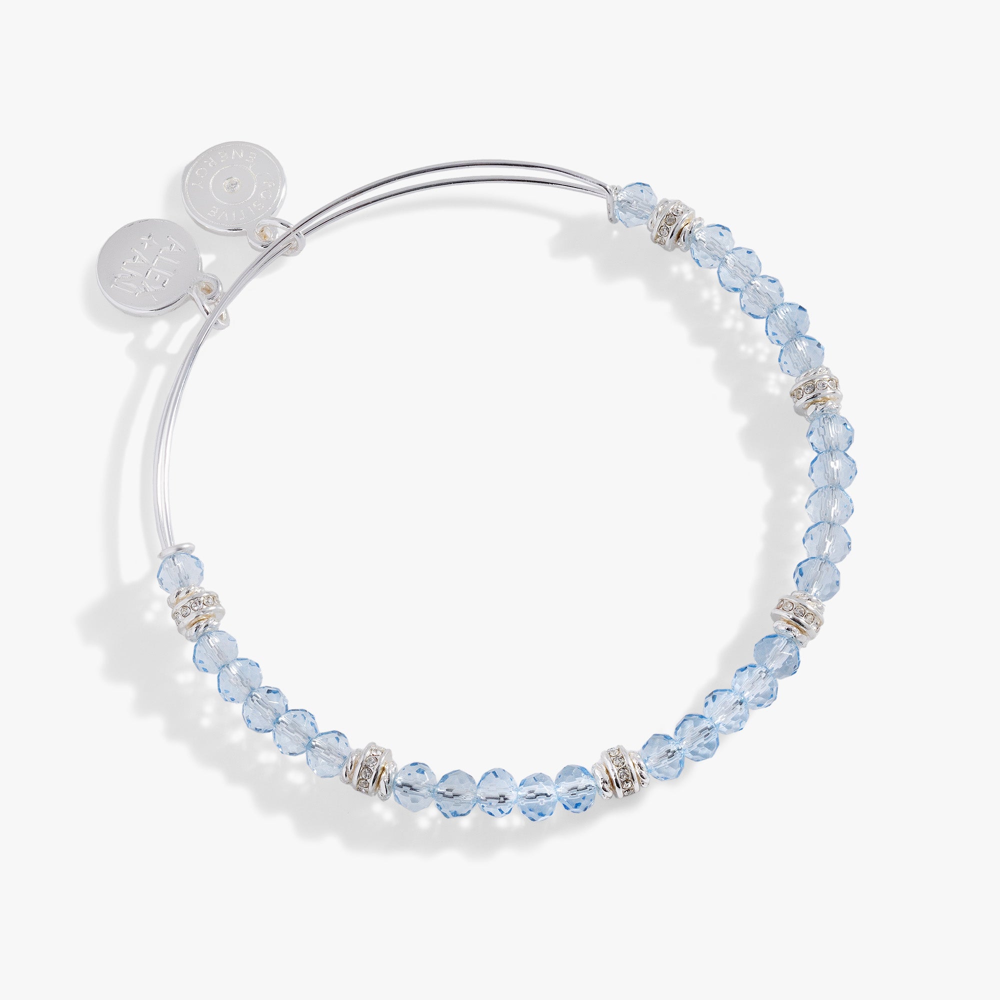 Blue Crystal Beaded Bangle Bracelet for Women - Elegant Handmade Jewelry Gift for Birthday, Wedding & Party Accessories