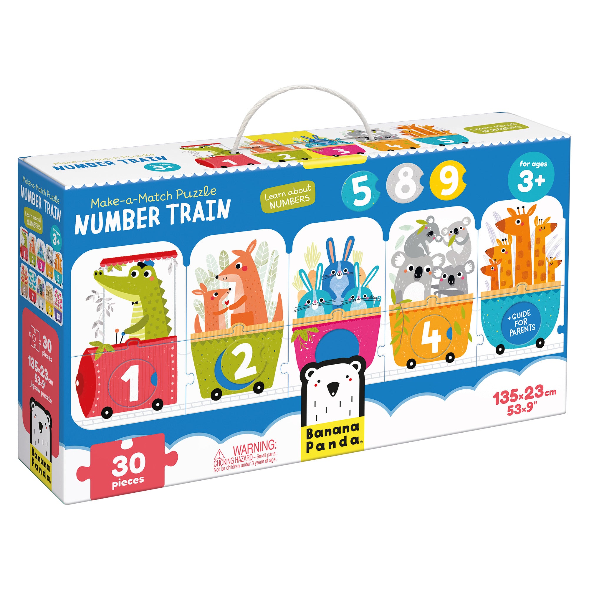 Banana Panda Number Train Matching Puzzle - 30 Piece Educational Toy for Kids | Fun Learning Game for Preschool & Kindergarten | Perfect for Home & Classroom Activities