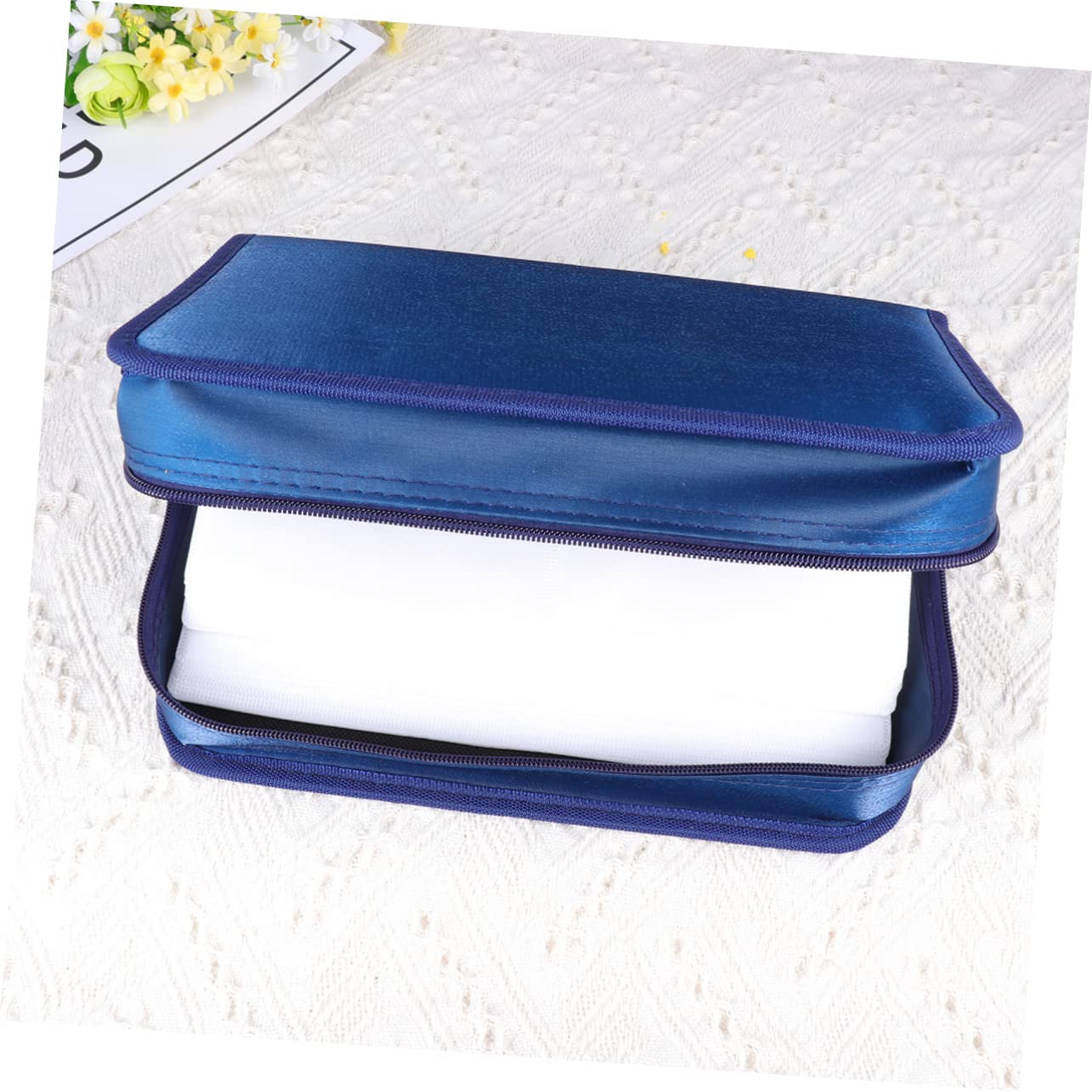 Amosfun 3-Pack 128 Capacity DVD CD Storage Case - Portable Hard Shell Disc Organizer with Car Holder & Stand for Home, Office, and Travel Use