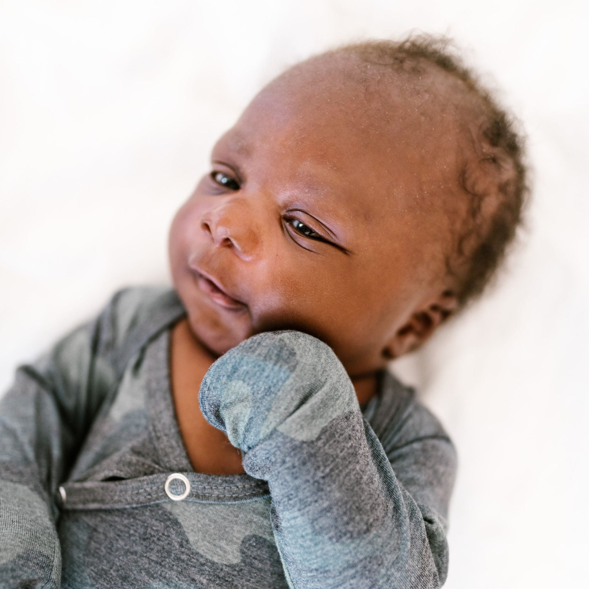 Newborn Baby Knotted Gown - Soft Cotton Sleepwear for Infants 0-3 Months | Perfect for Hospital, Home & Photo Shoots | Hunter Green