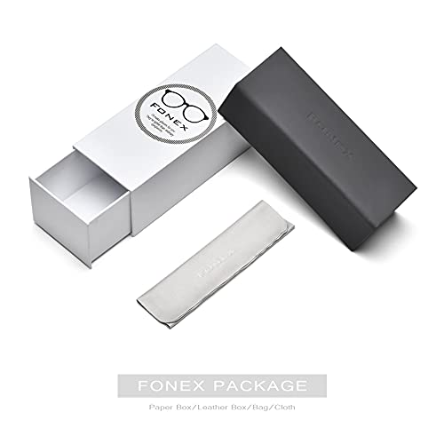 Premium Titanium Glasses Frame for Men - Lightweight Square Eyewear with Full Optical Lenses (Model F85641) | Perfect for Office, Reading & Everyday Wear