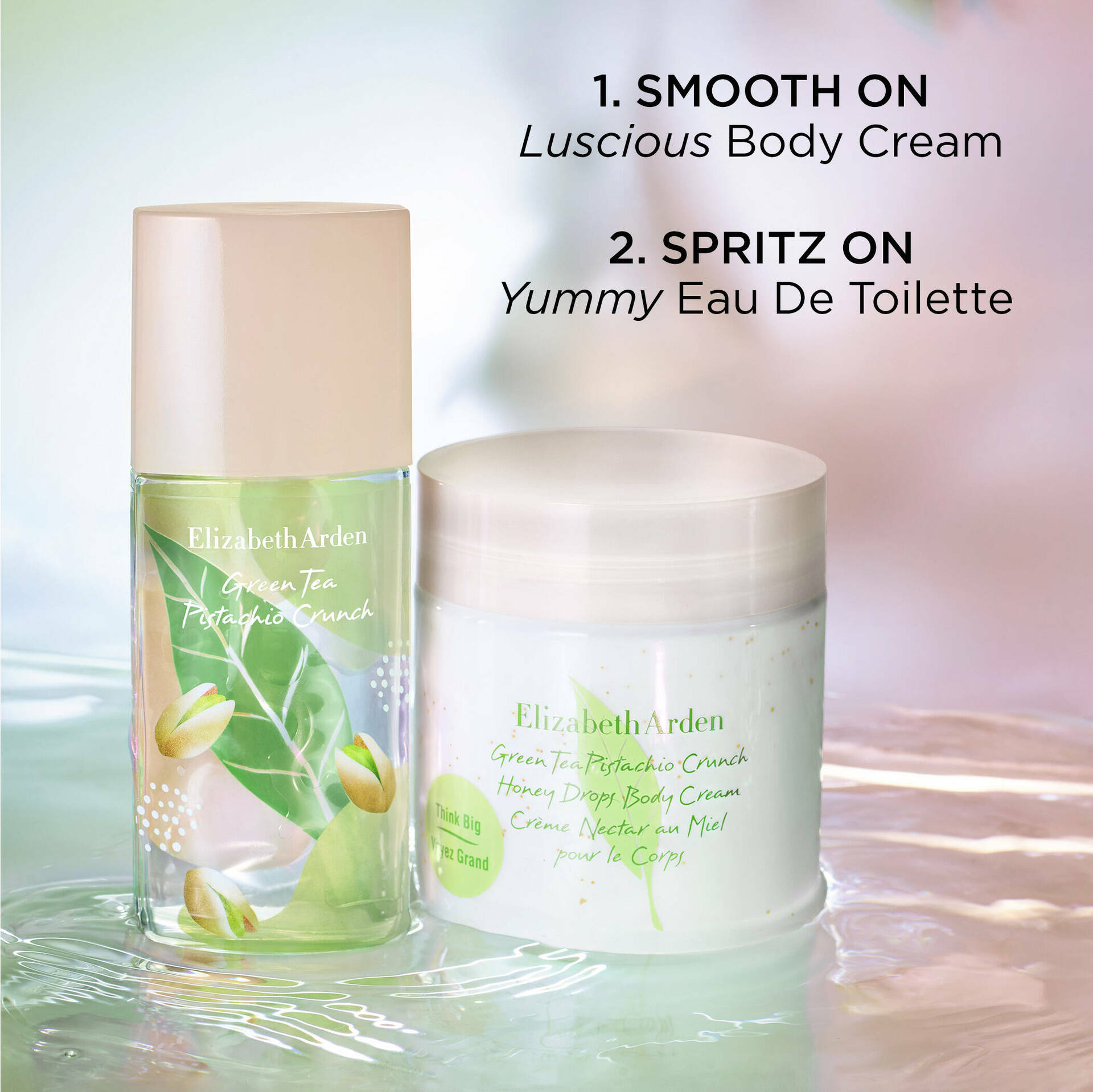 Green Tea Pistachio Crunch Eau De Toilette & Body Cream Set | Refreshing Fragrance Duo for Women | Perfect for Daily Wear, Gifts & Special Occasions