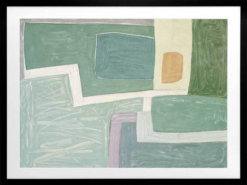 Abstract Gardens Framed Art Print - Modern Wall Decor for Living Room, Bedroom & Office - Unique Home & Office Decoration