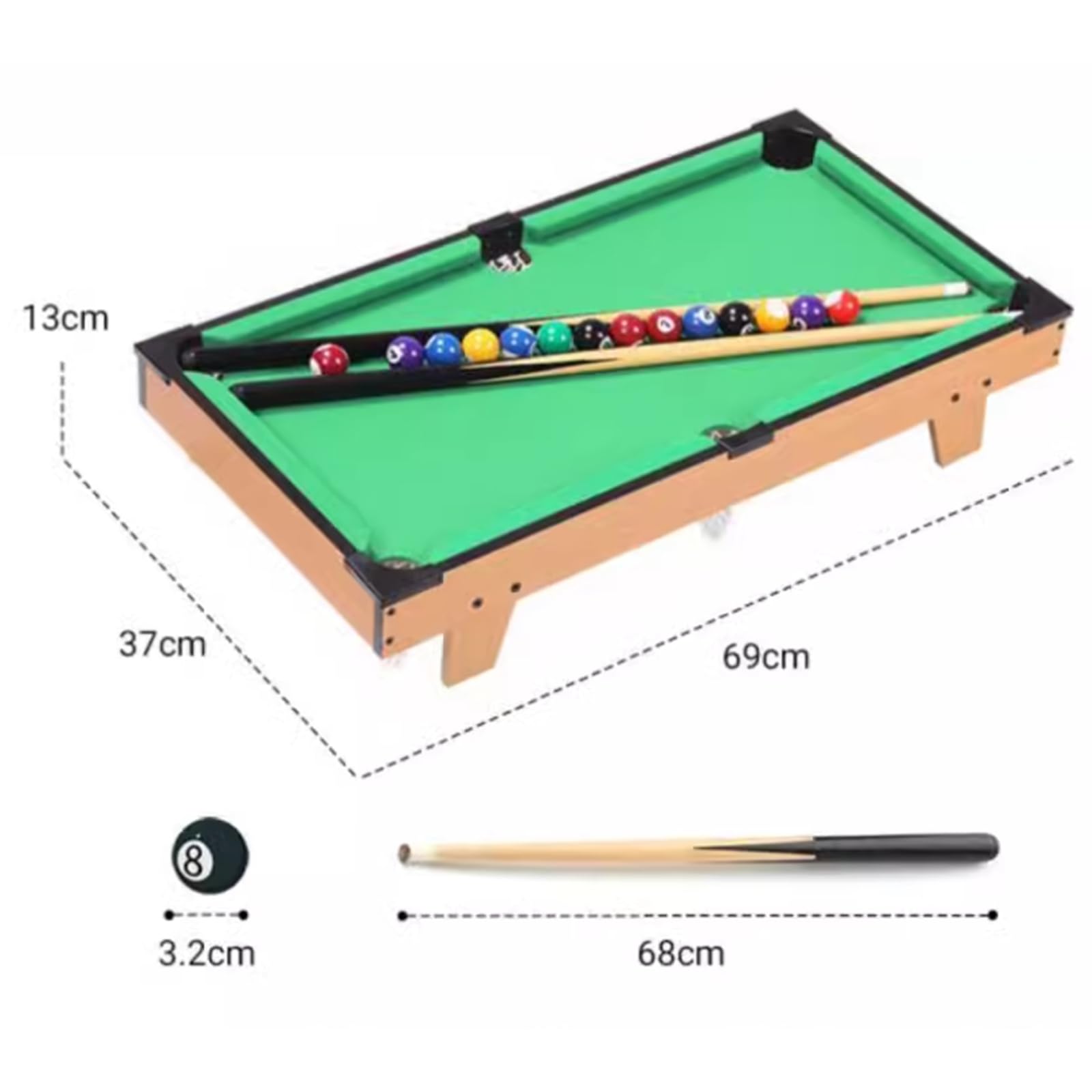 Portable Mini Table Football Game - Finger Battle Soccer Puzzle with Billiard Set for Kids & Adults - Fun Game Room & Party Entertainment for Family Gatherings & Indoor Play
