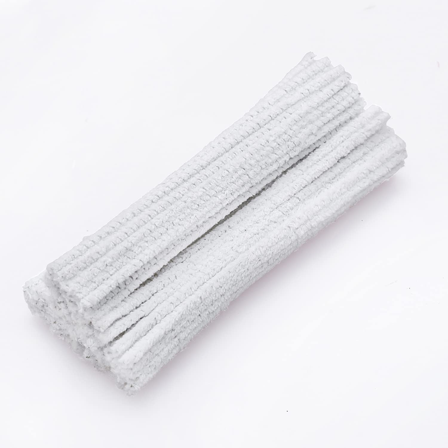 KKBESTPACK NHPC Soft Pipe Cleaners (176 Count) - White Craft Supplies for DIY Projects, Kids Crafts, STEM Activities & Classroom Art