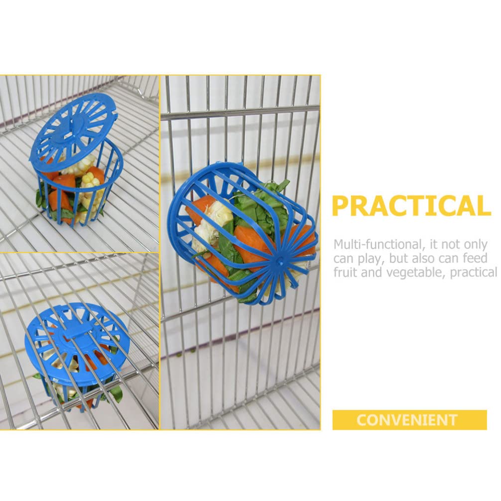 10pcs Bird Feeding Basket - Durable Parrot Fruit & Vegetable Feeder Basket, Foraging Toy for Pet Parrots, Cockatiels, Lovebirds - Perfect for Cage Enrichment & Healthy Snacking