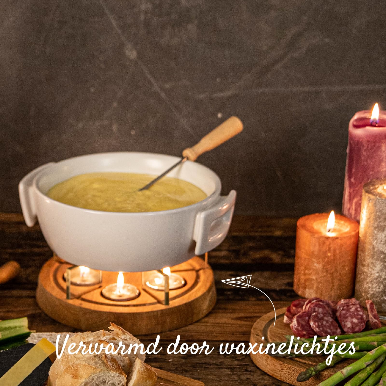 Boska Twinkle Cheese Fondue Pot Set - 4-Person Electric Fondue Maker for Chocolate, Meat & Cheese - Perfect for Weddings, Housewarming Gifts & Family Gatherings - Includes Fondue Sticks for Easy Serving - Ideal for Romantic Dinners & Party Entertaining