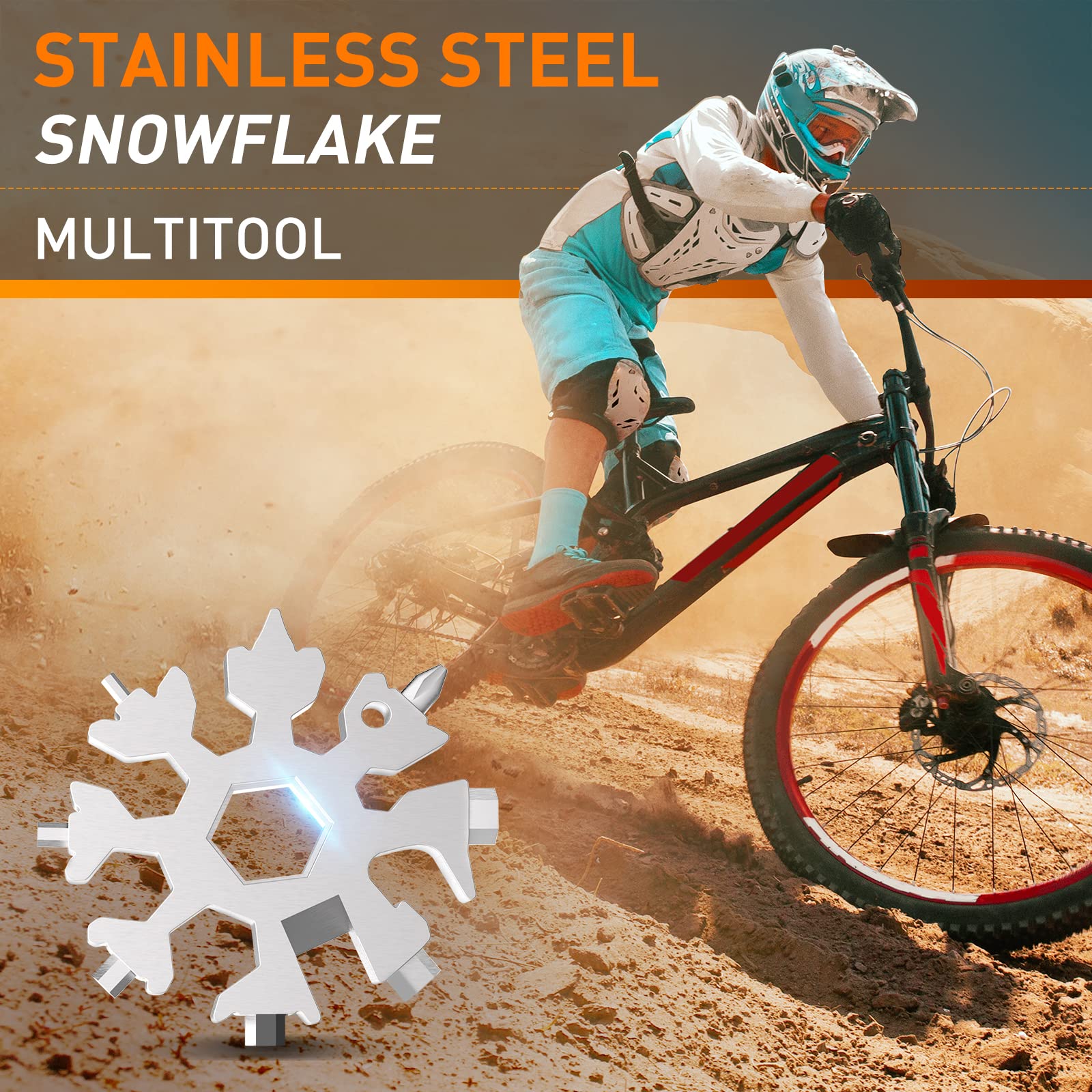 18-in-1 Snowflake Multitool for Men - Premium Stocking Stuffer Gift for Dad, Husband & Boyfriend | Christmas Gadgets, Cool Tools & Practical Gifts for Men Who Have Everything | Perfect for Camping, Hiking, DIY Projects & Everyday Carry