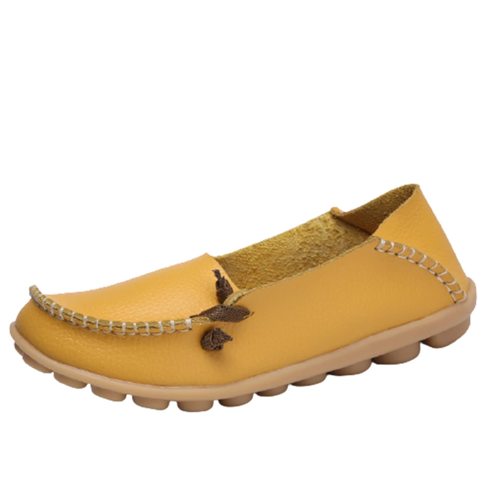 Women's Casual Loafers - Soft Round-Toe Flat Shoes with Comfortable Cushioned Sole | Perfect for Work, Office, and Everyday Wear