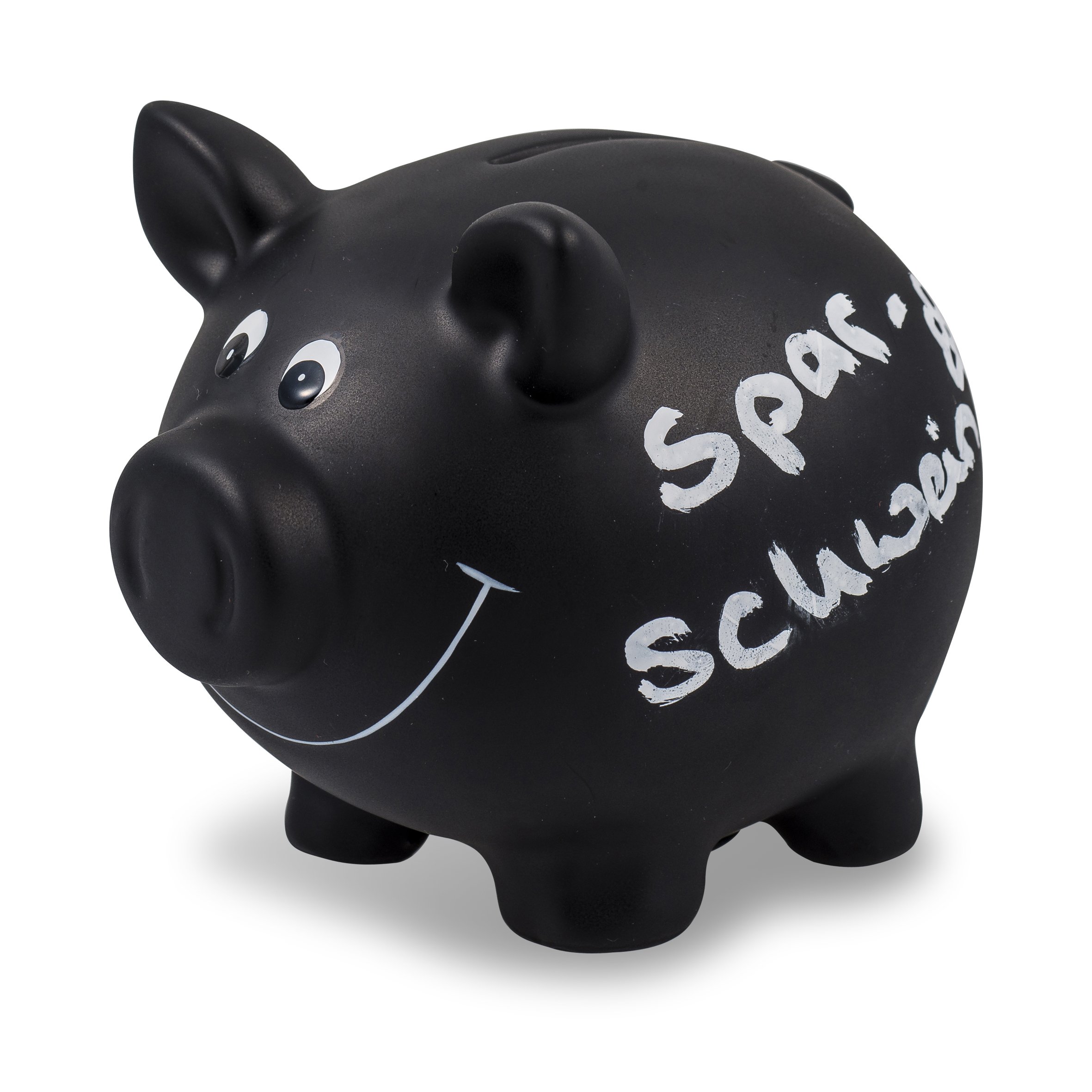 60279 Ceramic Small Piggy Bank with Chalk - 9.5 cm Cute Money Saving Bank for Kids, Home Decor & Gift Idea | Perfect for Birthday, Christmas & Piggy Bank Collectors