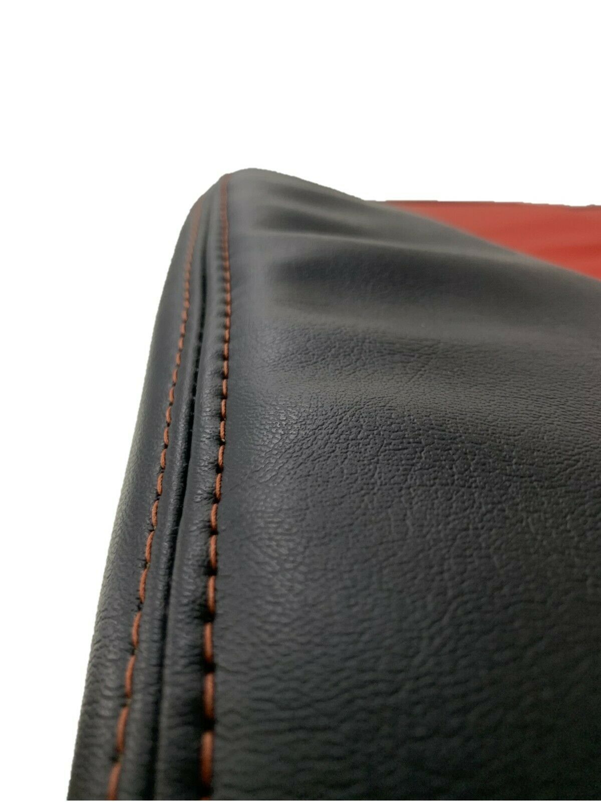 1998-2002 Dodge Ram 1500 2500 3500 Custom Agate Dark Gray & Red Leather Seat Covers with Red Stitching - Perfect for Truck Upgrades & Off-Road Adventures