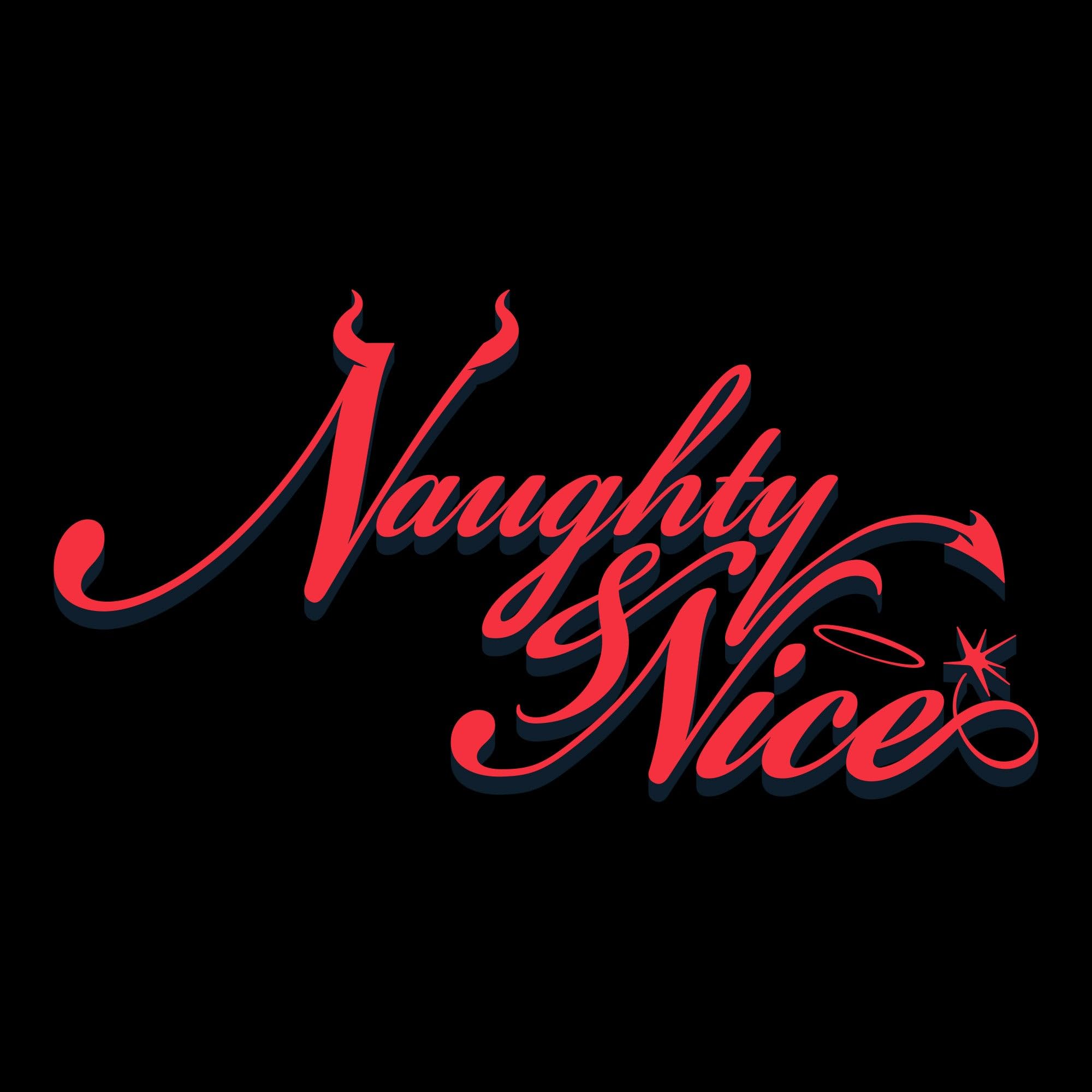 Grunt Style Naughty and Nice Women's V-Neck T-Shirt | Trendy Casual Tee for Everyday Wear & Holiday Outfits